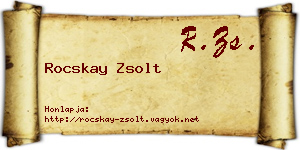 Rocskay Zsolt névjegykártya